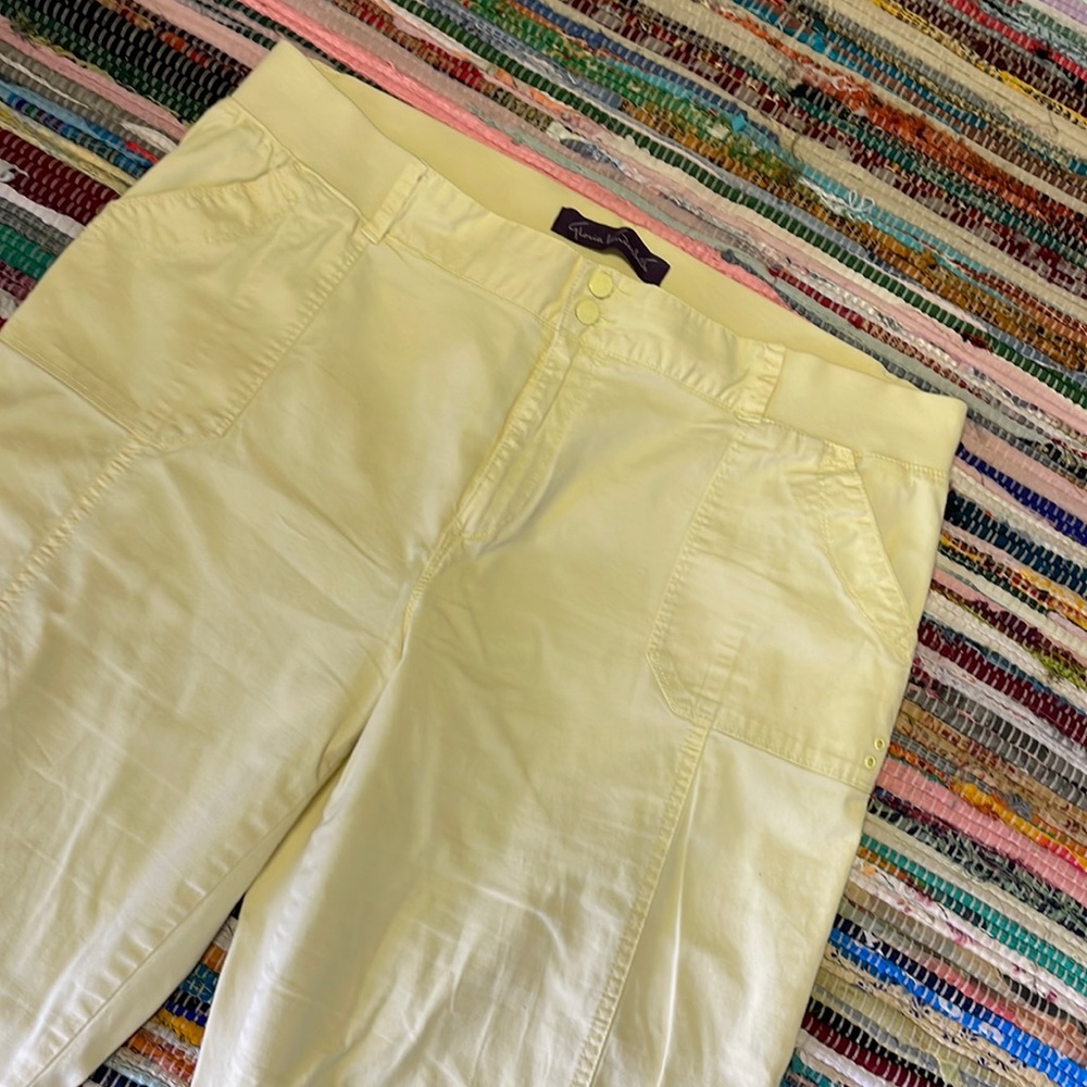 Gloria Vanderbilt Yellow Cargo Capri Pants #+1816 - Picture 15 of 15